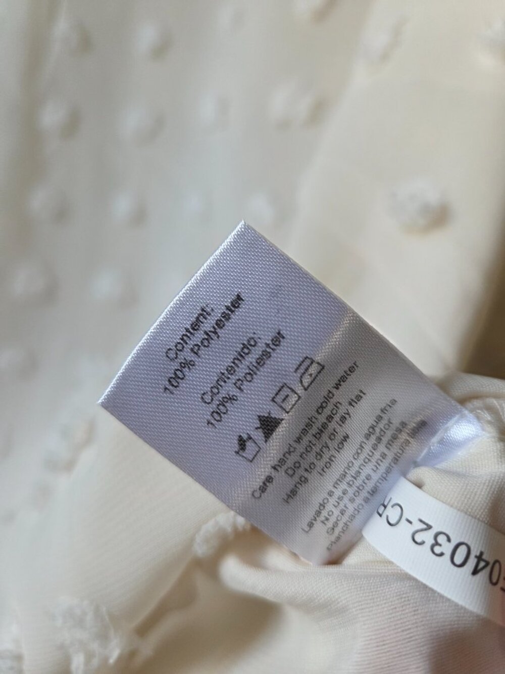 NEW NEVER WORN LASCANA TEXTURED CREAM TOP PUFFED SLEEVES M - Picture 13 of 16